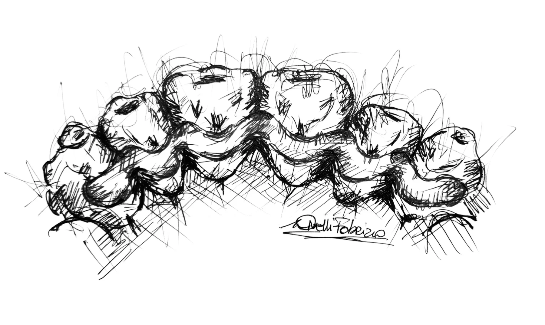 Disegno Ortodontico bianco e nero Fabrizio Anelli