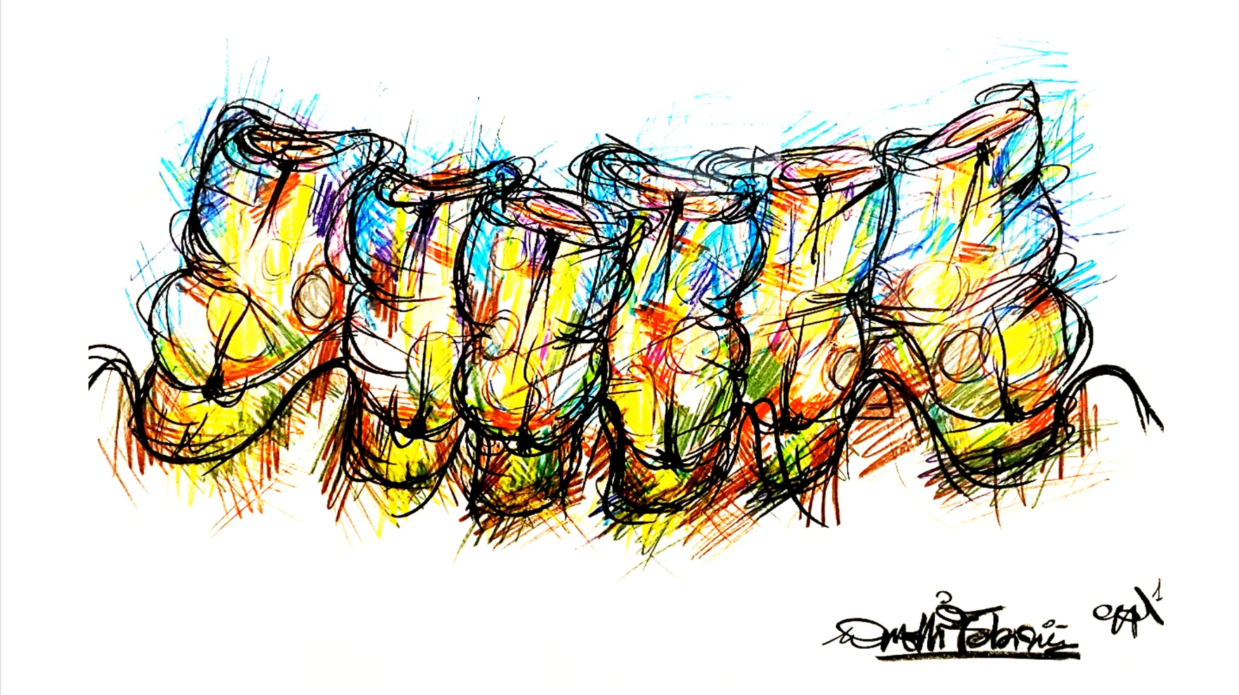 Disegno Ortodontico colorato Fabrizio Anelli